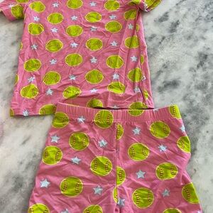 SweetHoney Pink and Green Star Pajama Set